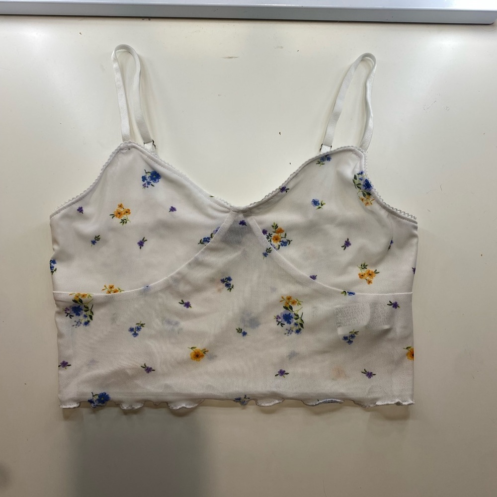 Cropped mesh blouse tank from Forever 21